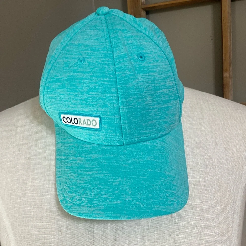 Colorado sea foam green & white Adjustable ball Cap hat